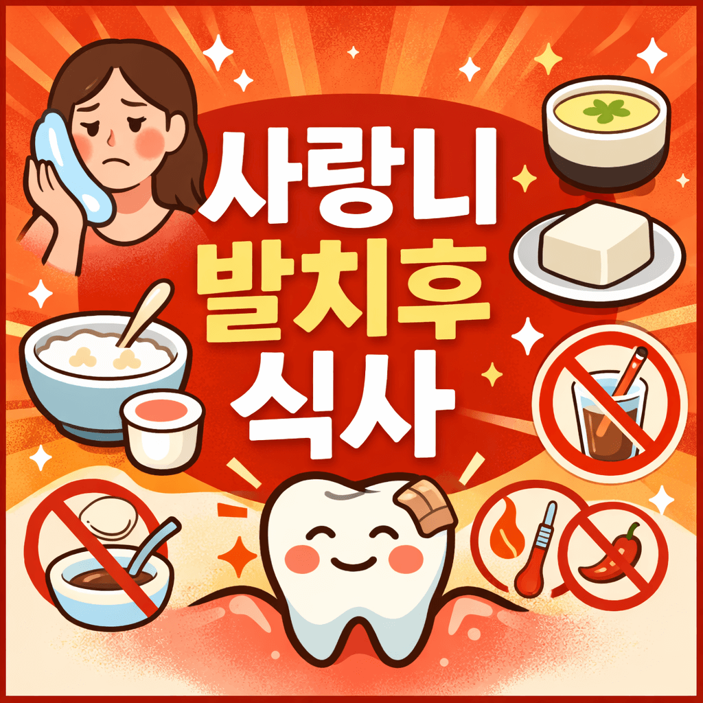 사랑니 발치후 식사