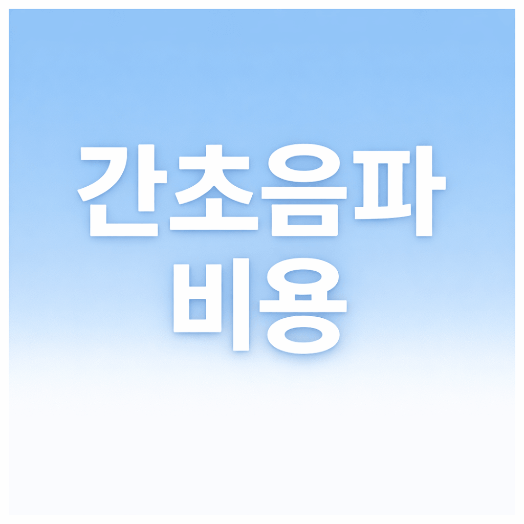 간초음파 비용