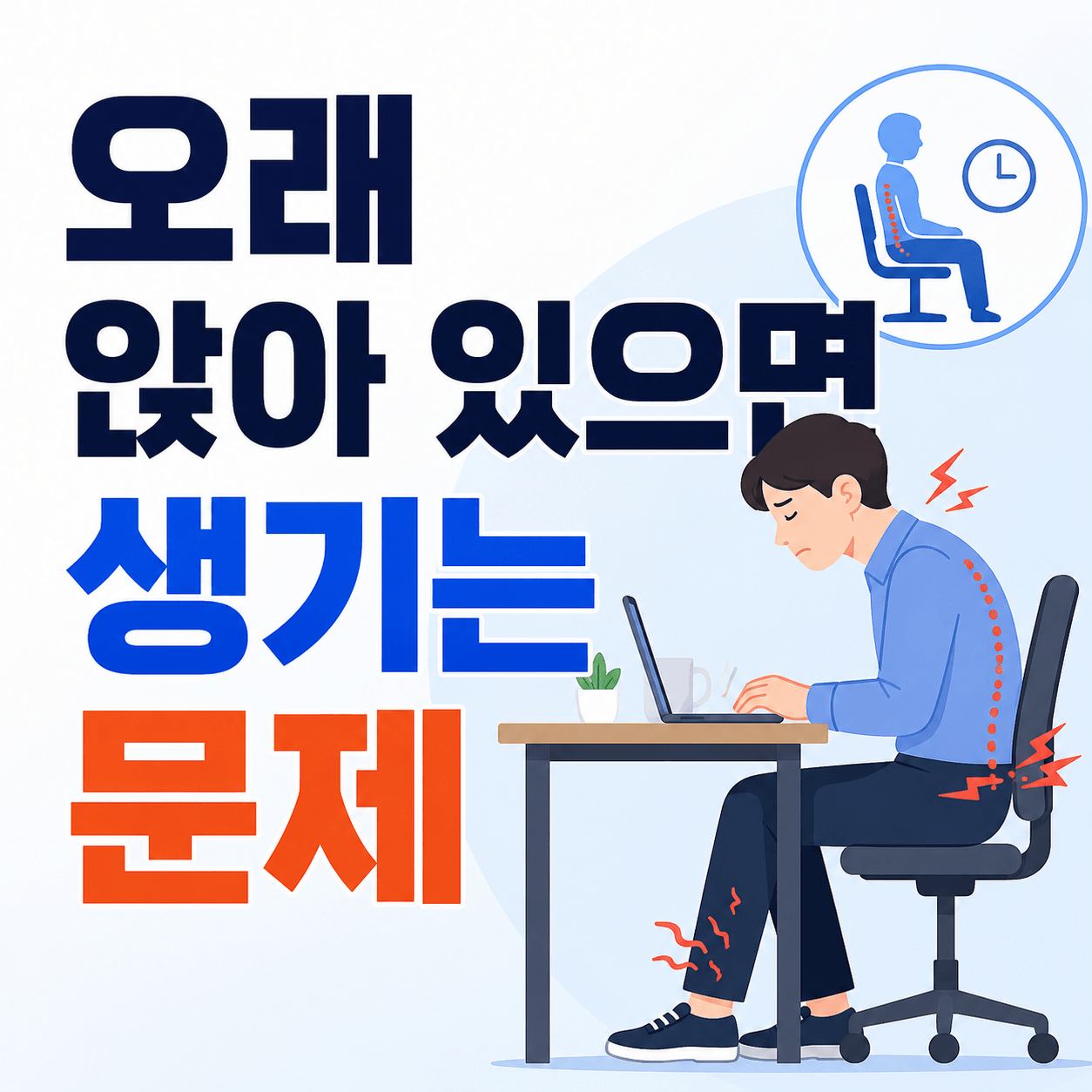 오래 앉아 있으면 생기는 문제